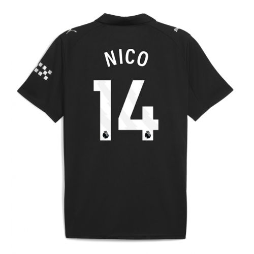 Billige Fotballdrakt Manchester City Nico Gonzalez #14 Replika Bortedrakt 2025-26 Kortermet Billige Fotballdrakt Manchester City Nico Gonzalez #14 Replika Bortedrakt 2025-26 Kortermet